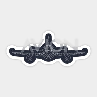 Avion Aircraft Geometric Shape Design Sticker